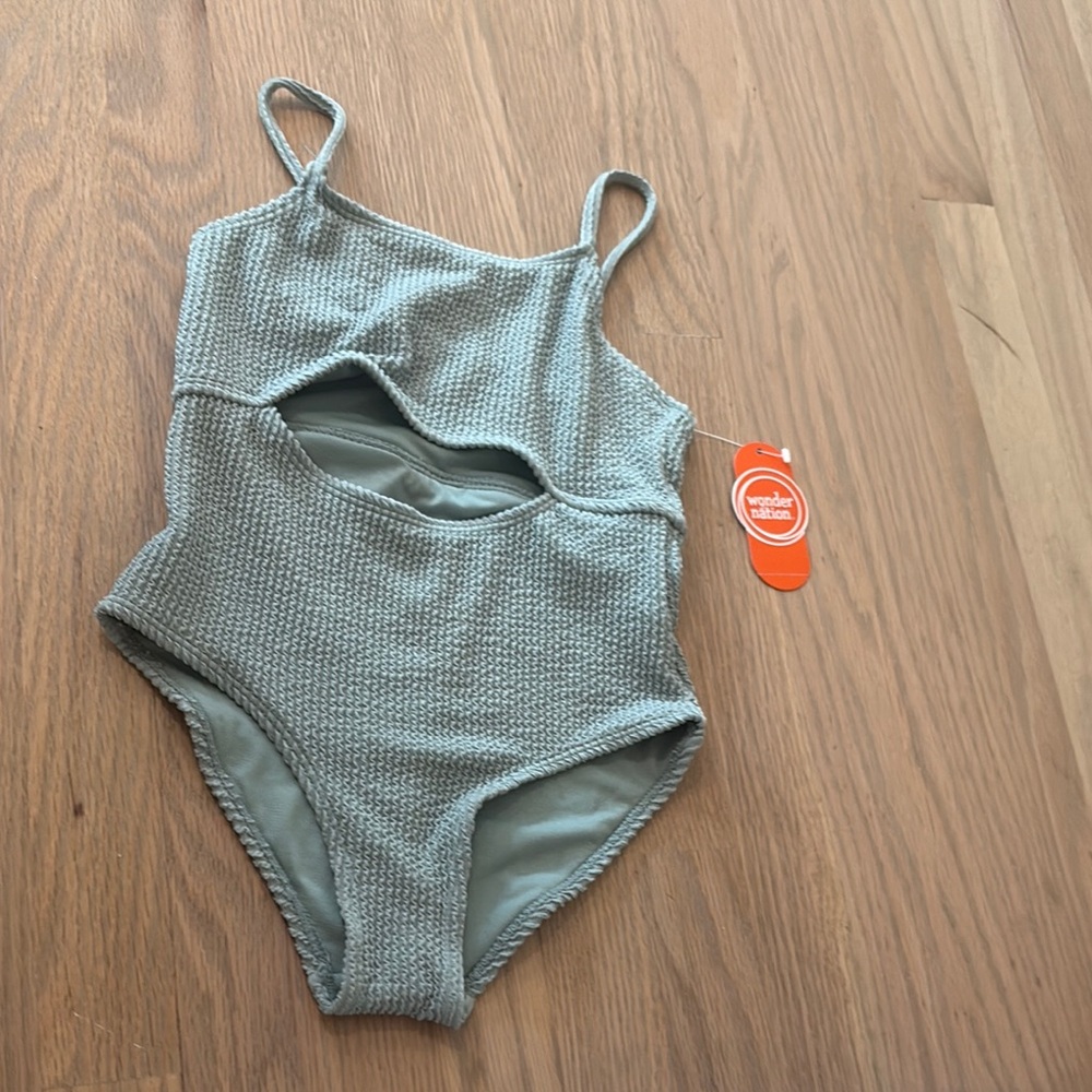Kids Swim One Piece in Green by Cat & Jack